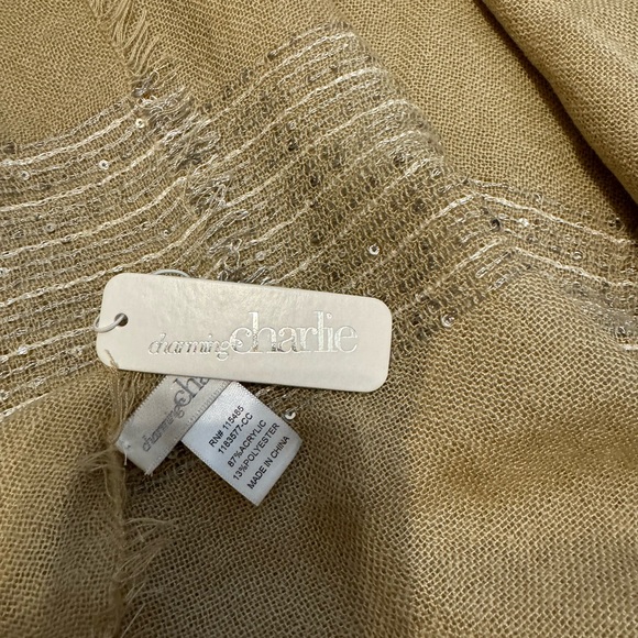 Charming Charlie Gold Light Brown Scarf - Picture 4 of 4